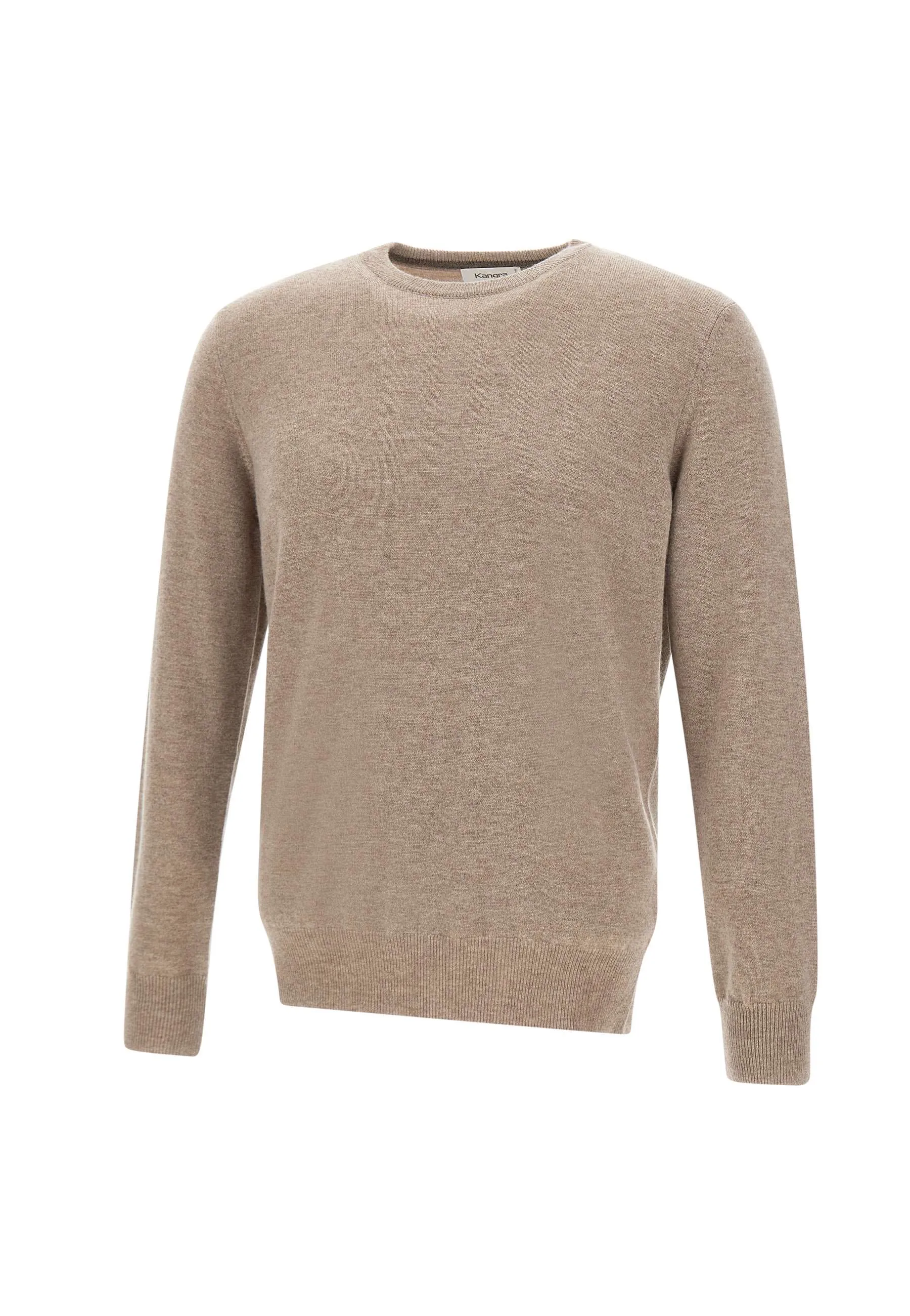 Beige Cashmere and Wool Sweater for Men