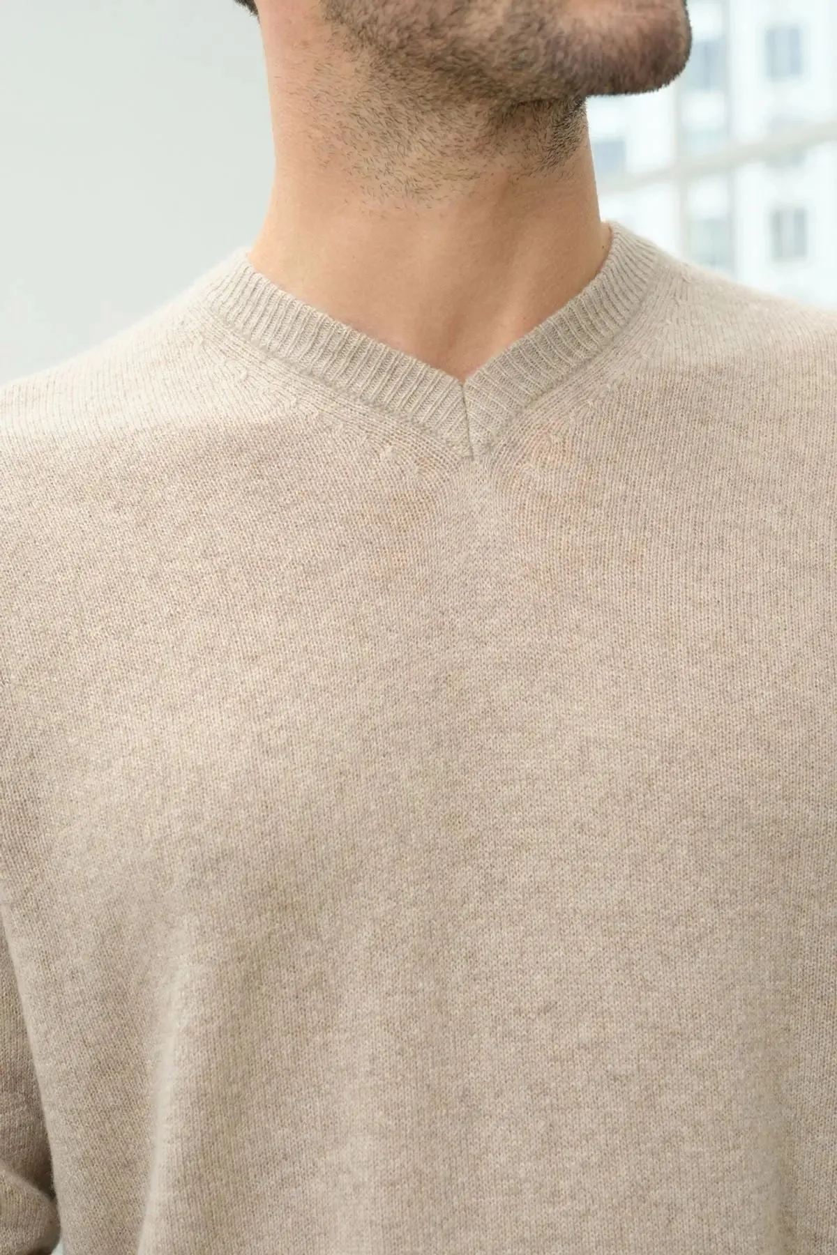 Beige Pure Cashmere Vincent Men's Sweater