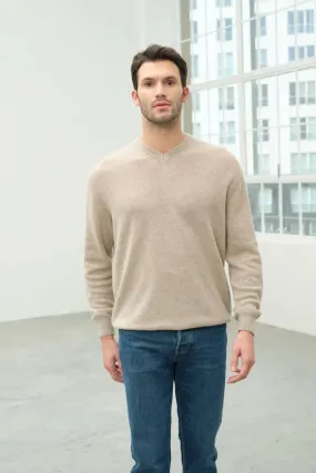 Beige Pure Cashmere Vincent Men's Sweater