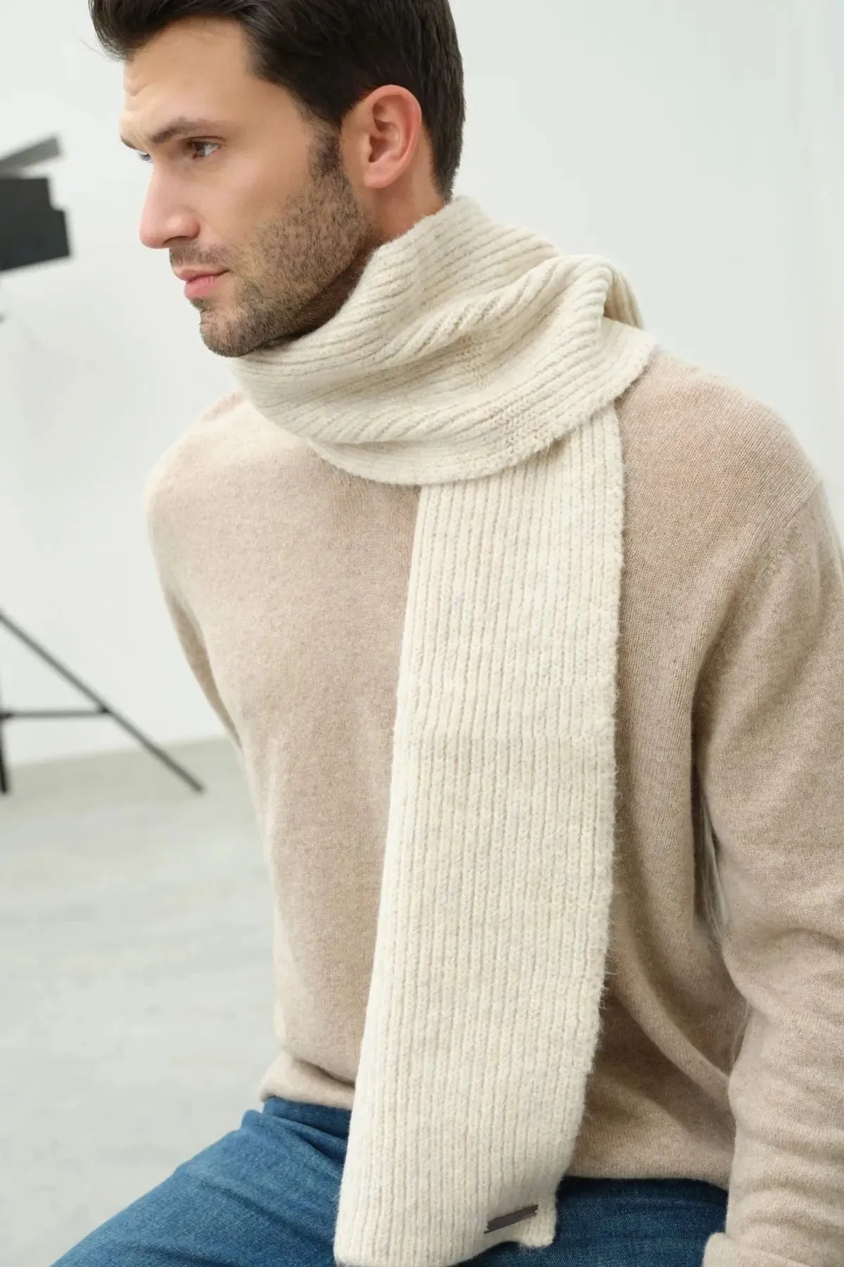 Beige Pure Cashmere Vincent Men's Sweater