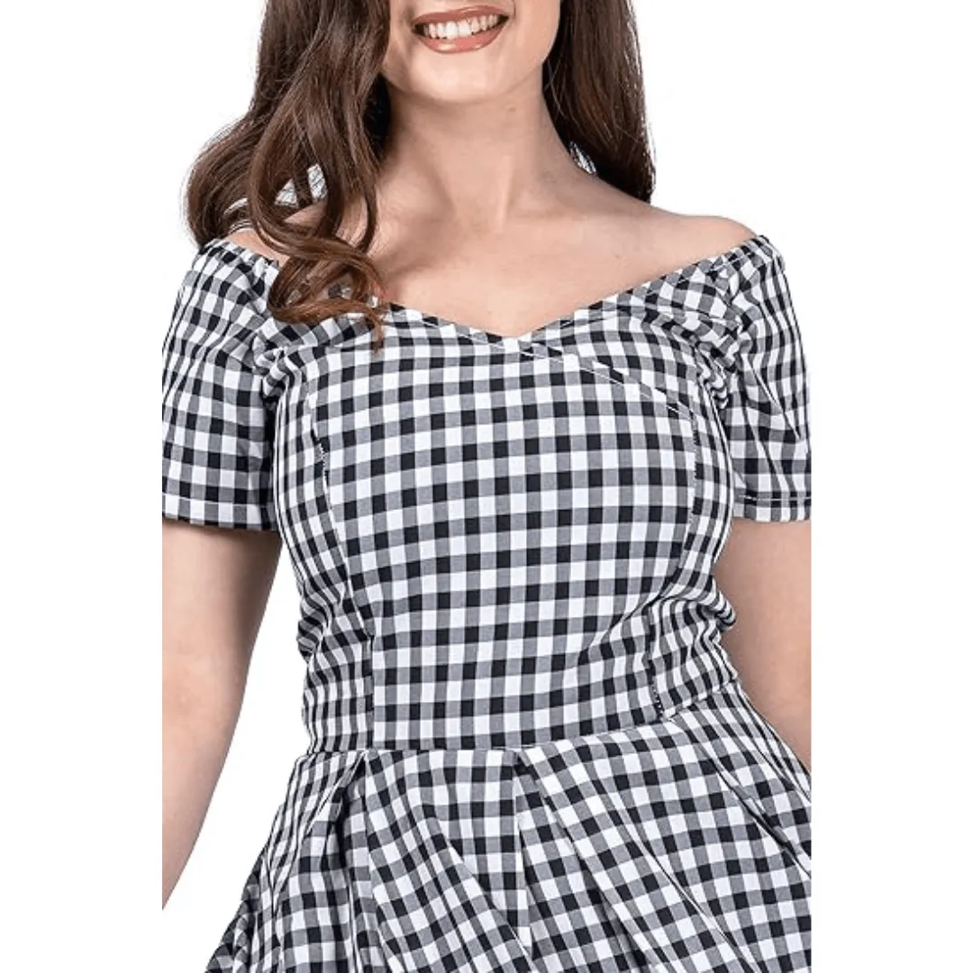 Black & White Plaid 50's Dress