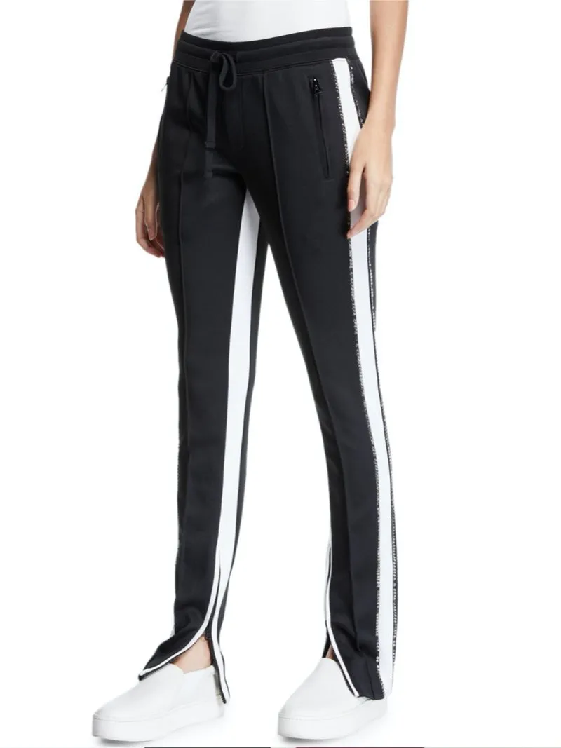 Black cigarette track pants