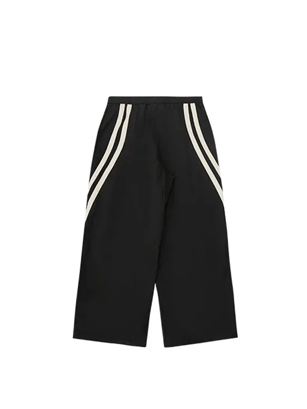 Black Dual Color Track Pants