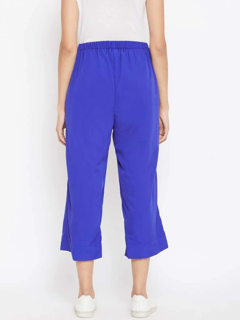 Blue Crepe Pants