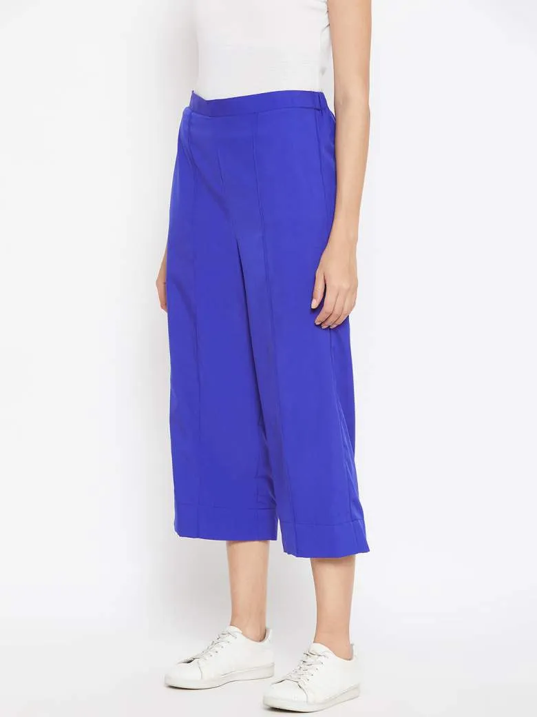 Blue Crepe Pants