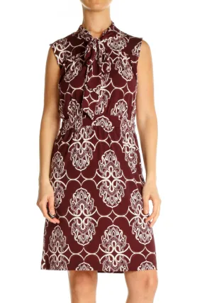 Brown Paisley Fit & Flare Dress