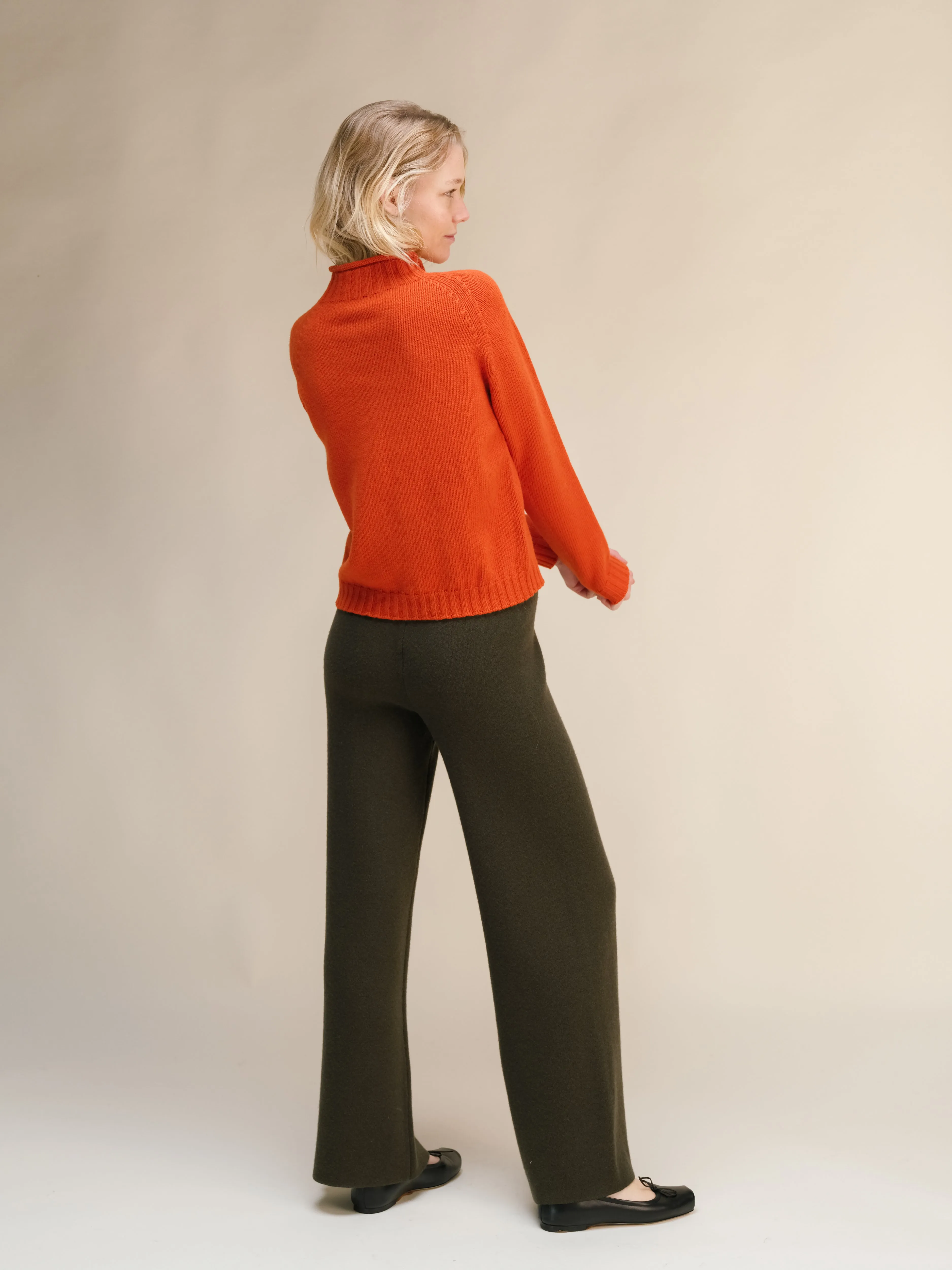 Cashmere Mix Wide Legged Trousers