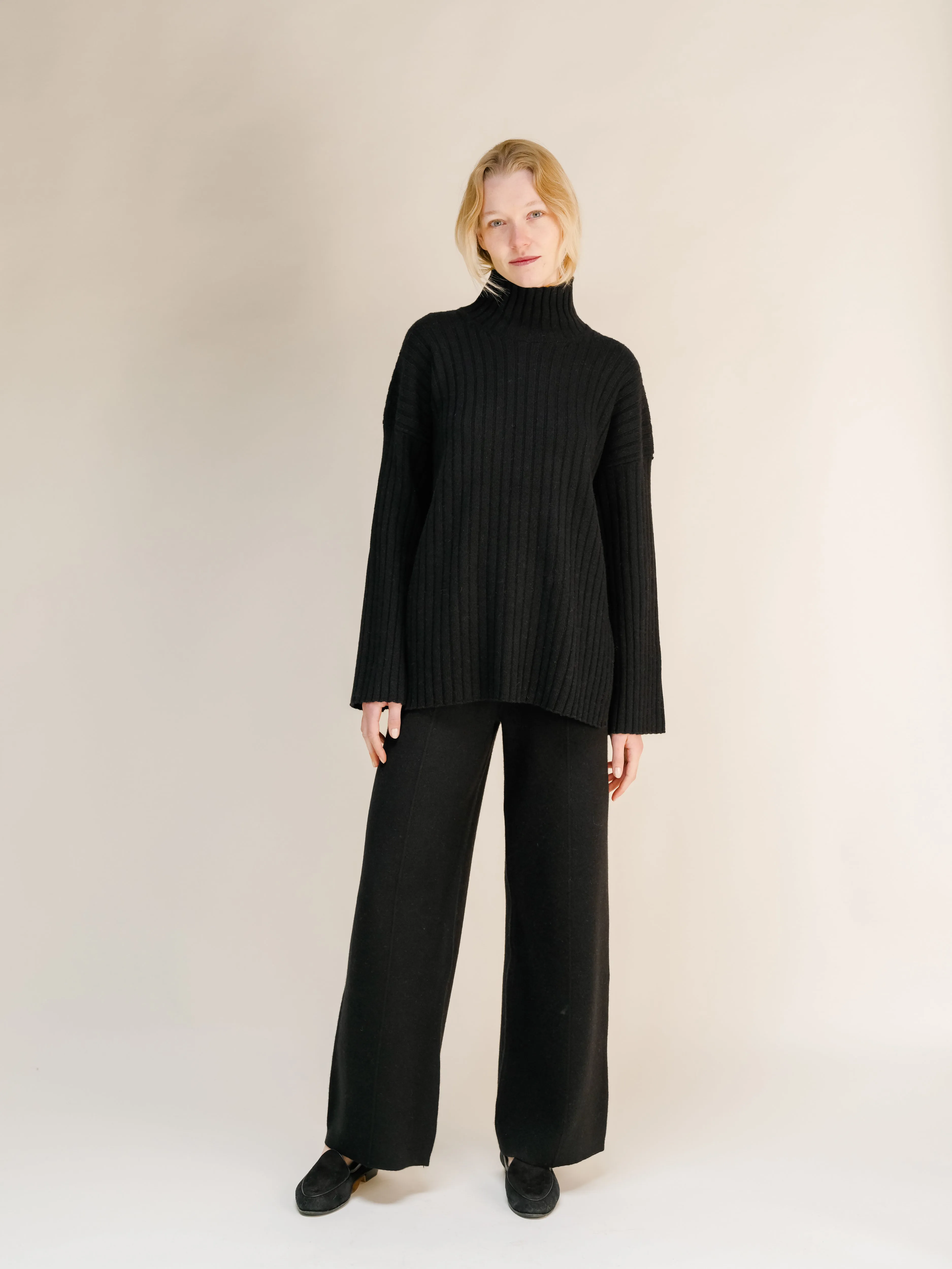 Cashmere Mix Wide Legged Trousers