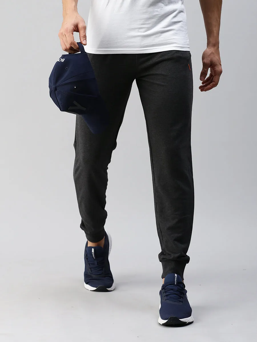 Combed Cotton Rich Charcoal Melange Jogger pants