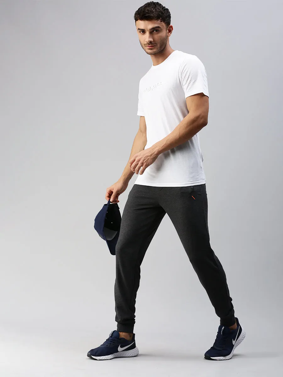 Combed Cotton Rich Charcoal Melange Jogger pants