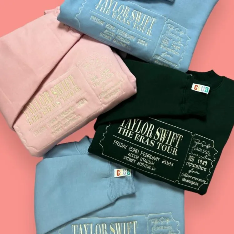 Custom Eras Tour Ticket OVERSIZED Sweaters.