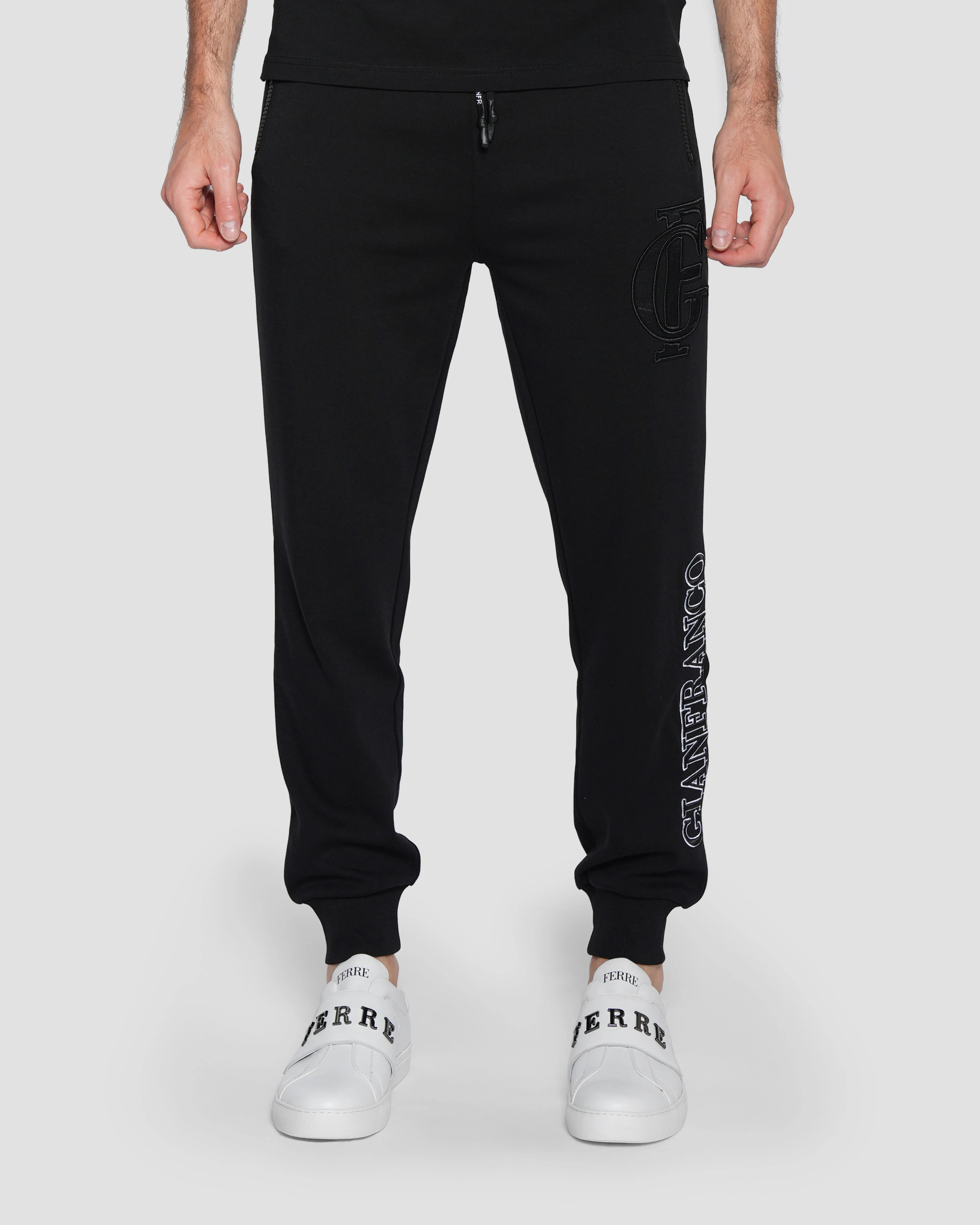 Embroidered and Printed Logo Track Pants