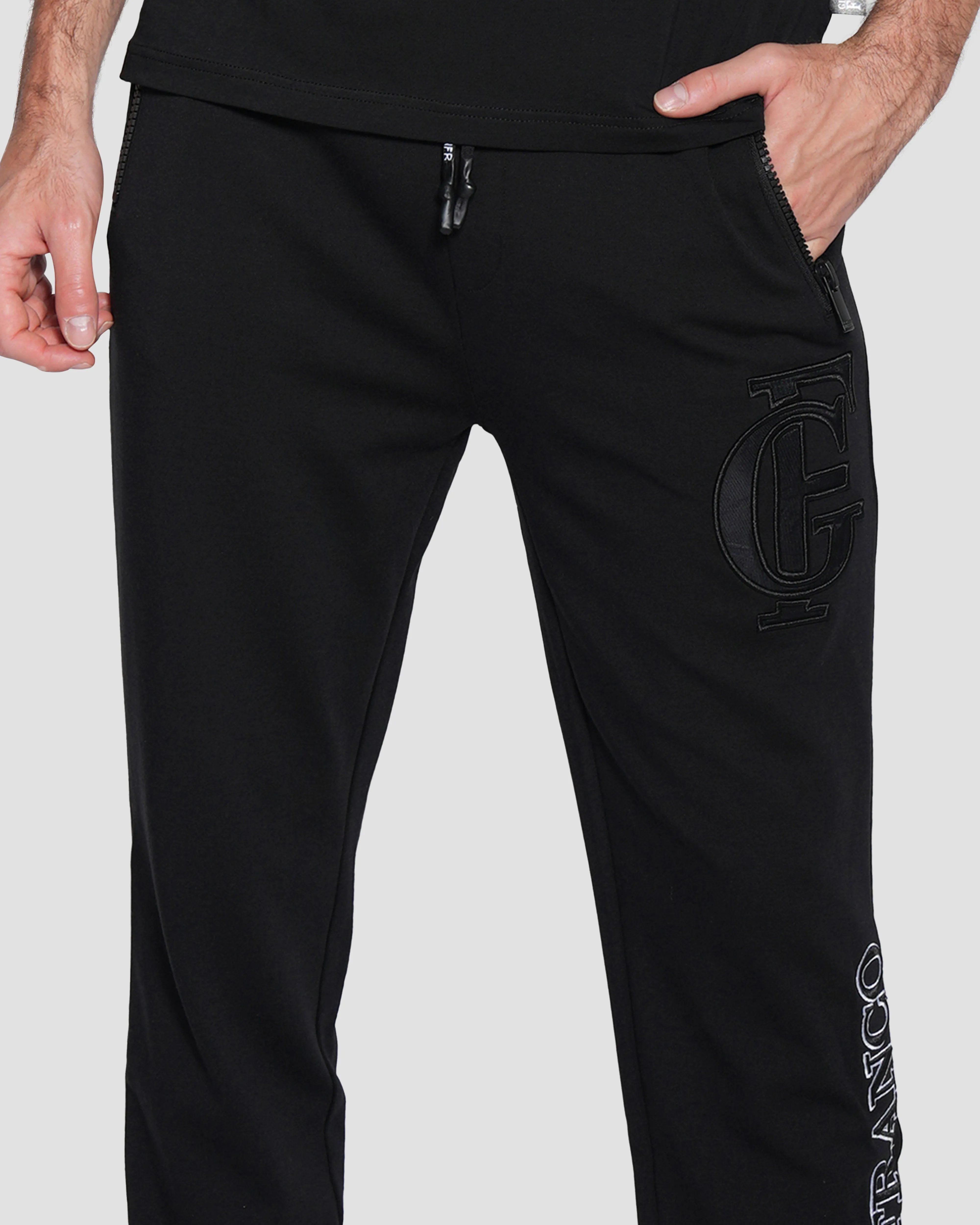 Embroidered and Printed Logo Track Pants