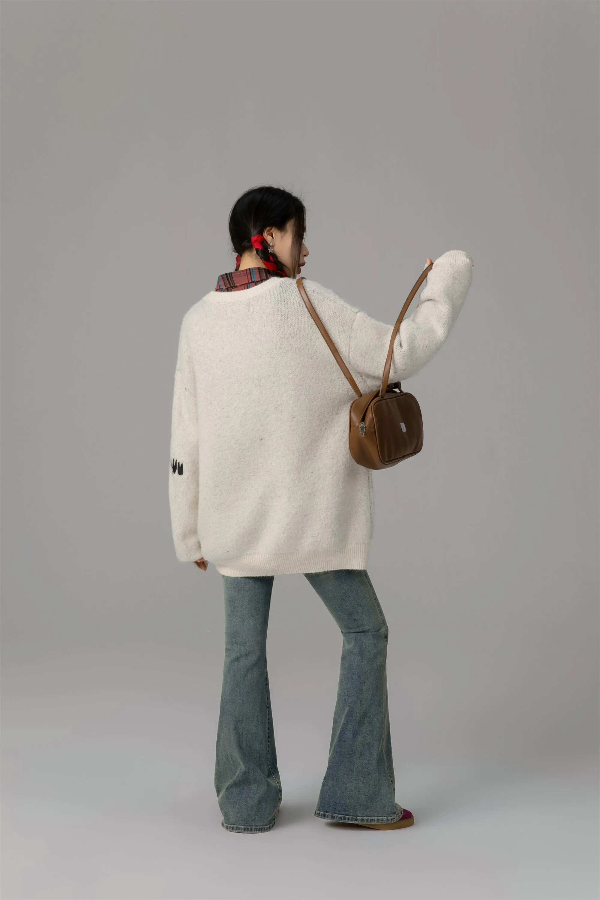 Fluffy Bunny World Oversized Knit Sweater