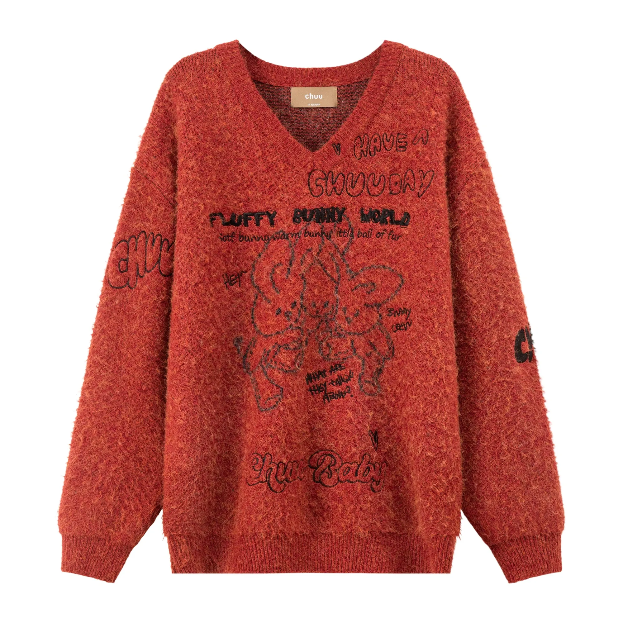 Fluffy Bunny World Oversized Knit Sweater