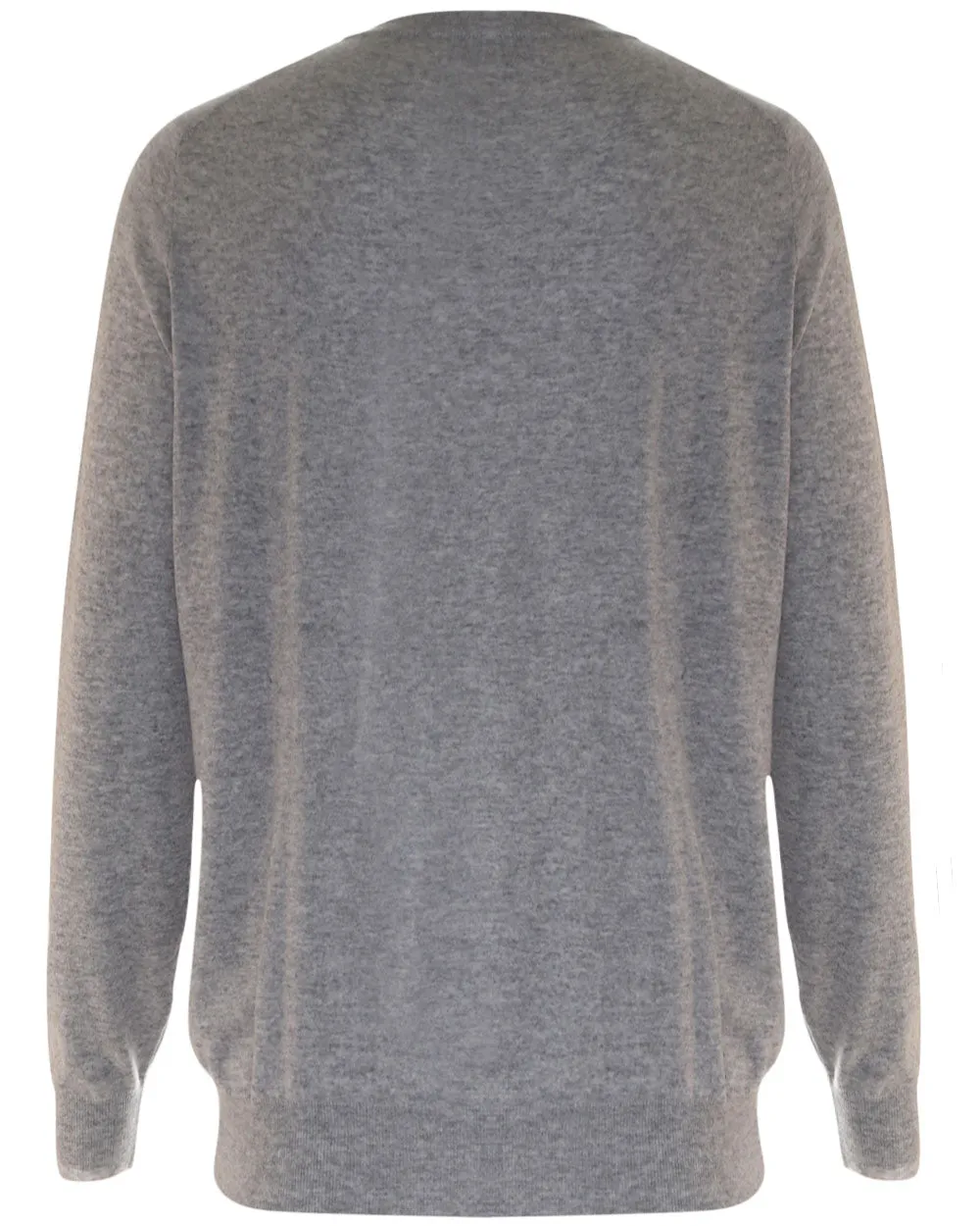 Grey Cashmere Crewneck Sweater