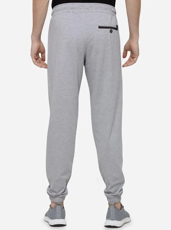 Grey Regular Fit Solid Track Pants | JadeBlue