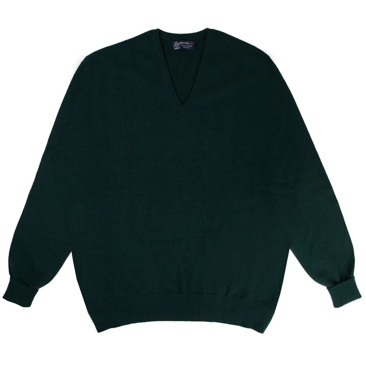 Holly Green Chatsworth 2ply V-Neck Cashmere Sweater