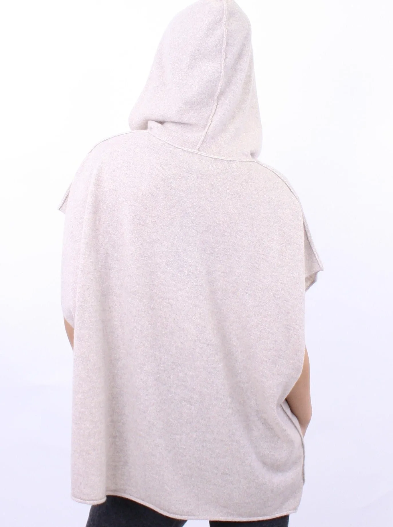 Hooded Poncho Sweater