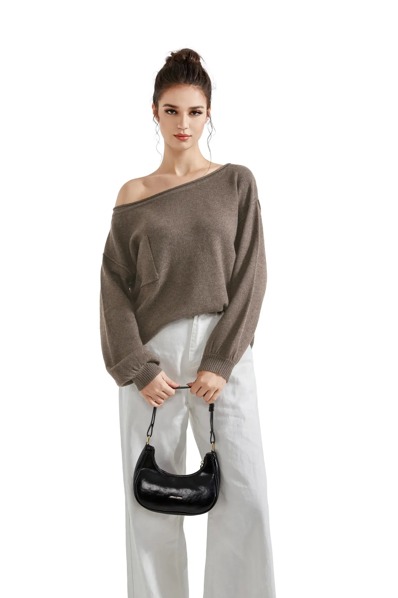 Knit Off Shoulder Sweater Shirts