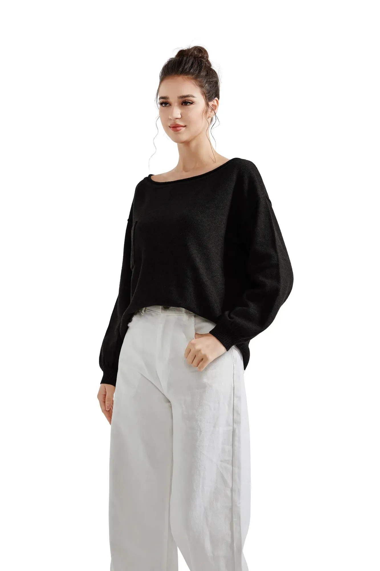 Knit Off Shoulder Sweater Shirts