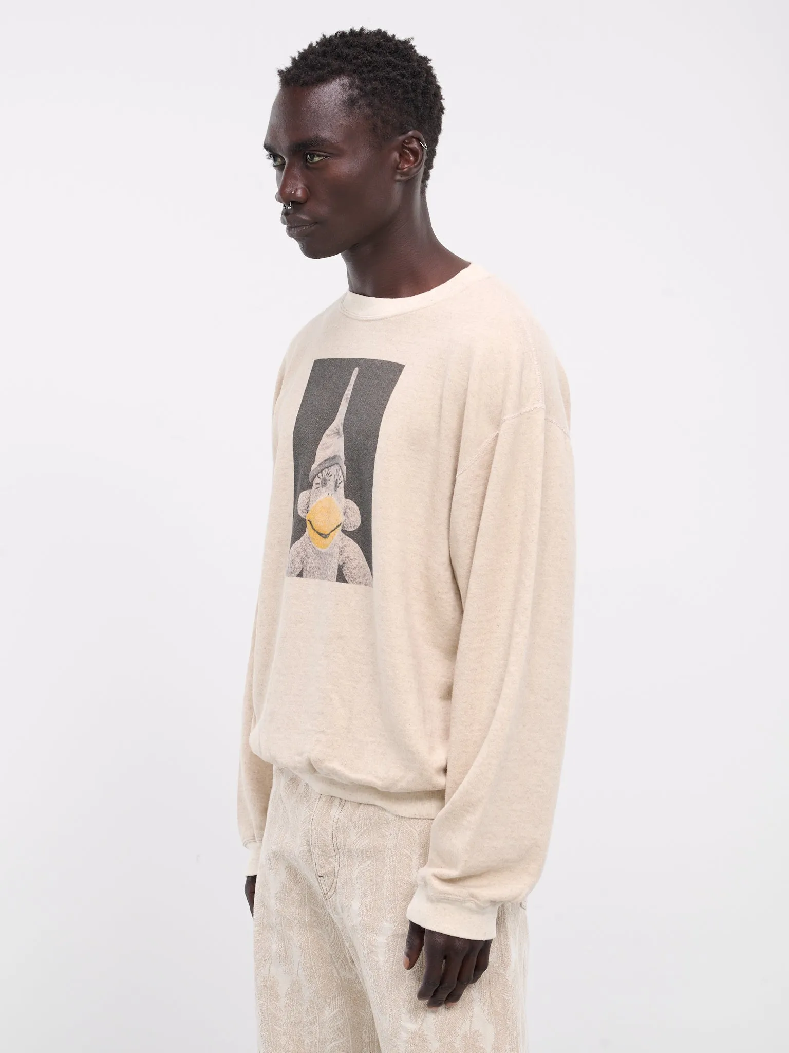 Linen Gauze Chirosaku Sweater (K2403LC105-NATURAL)