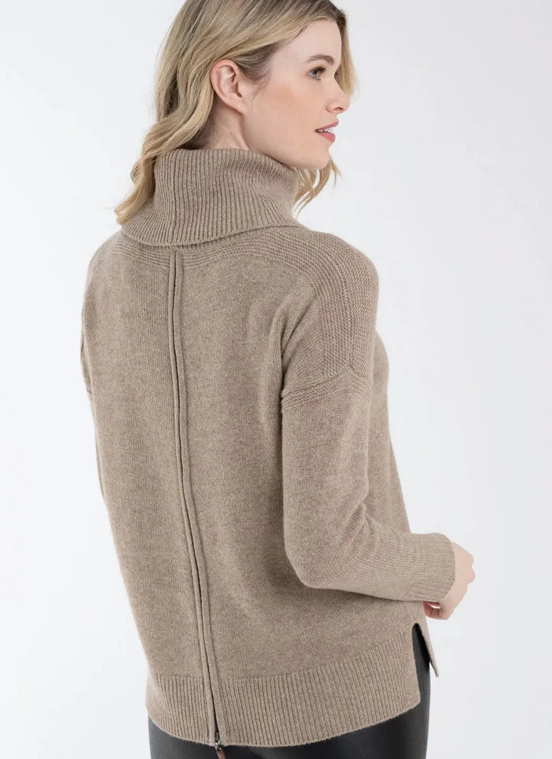 Luxe Zip Back Turtleneck