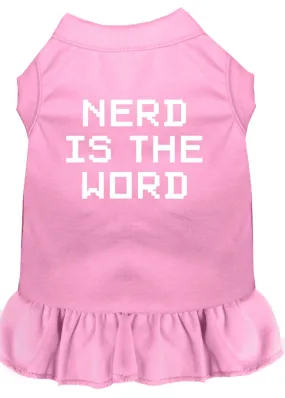 Nerd Is The Word Screen Print Dress Light Pink 4x (22)