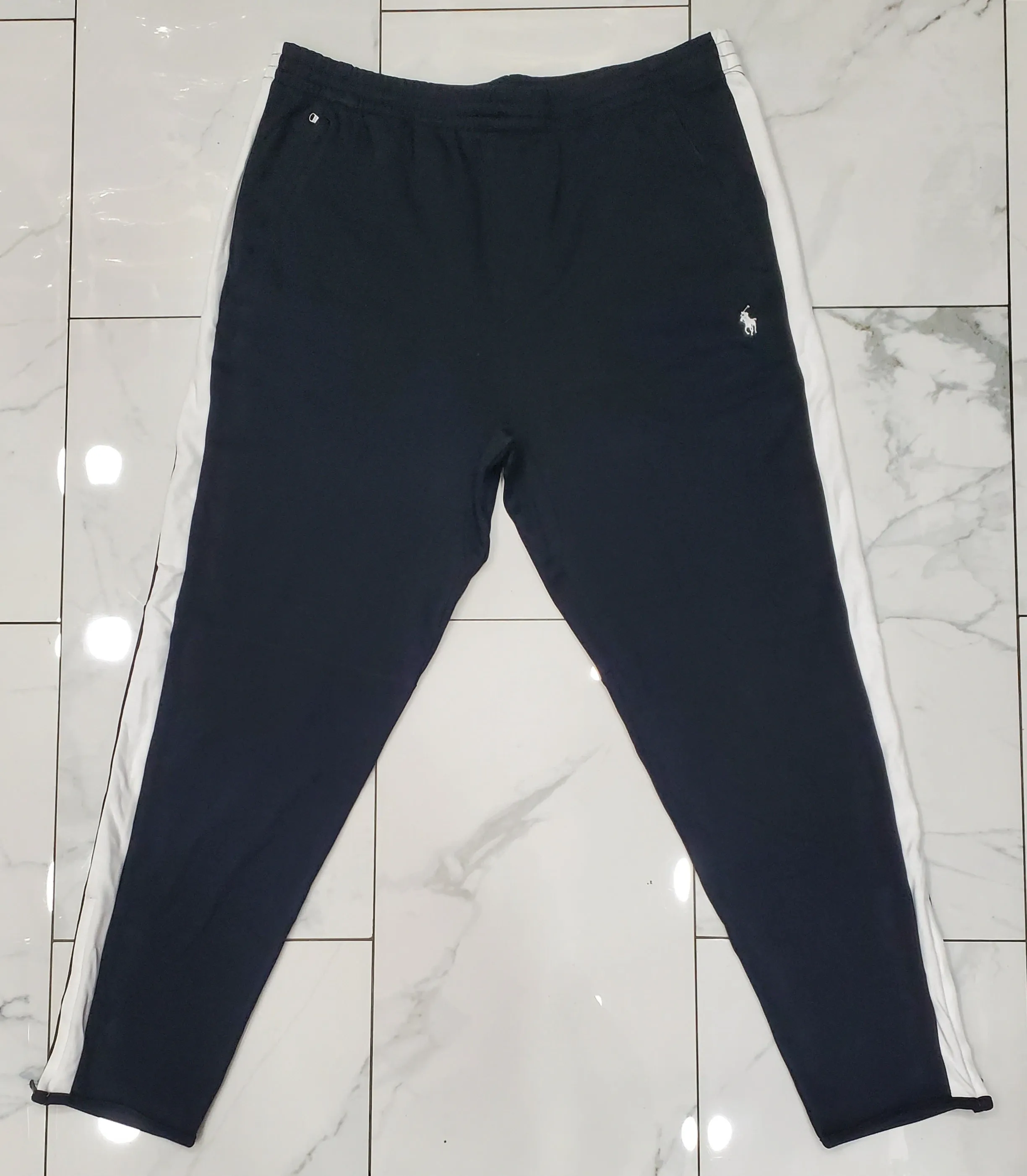 Nwt Polo Ralph Lauren Black/White with White Small Pony Track Pants