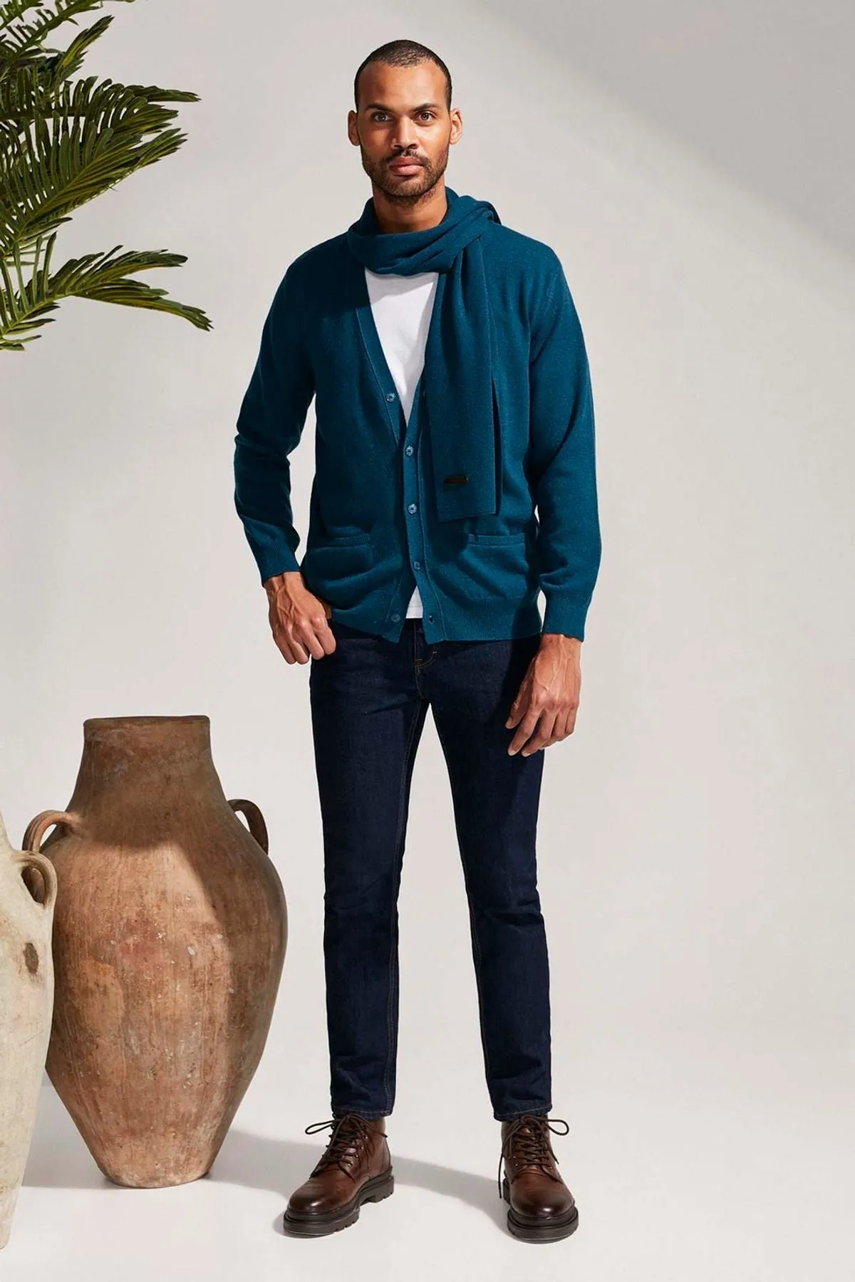 Peacock Pure Cashmere Arma Men's Cardigan