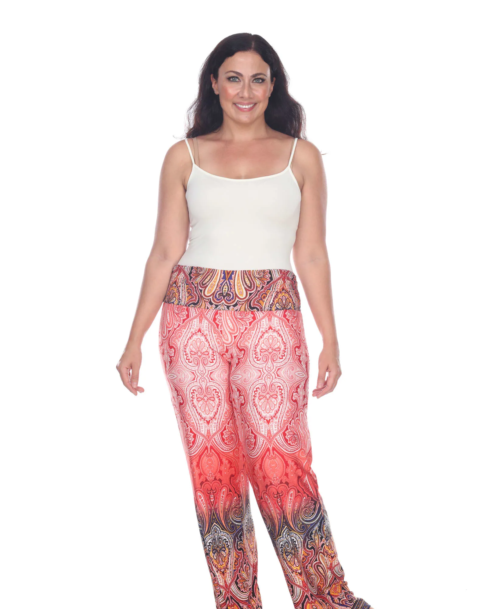 Printed  Palazzo Pants | Red