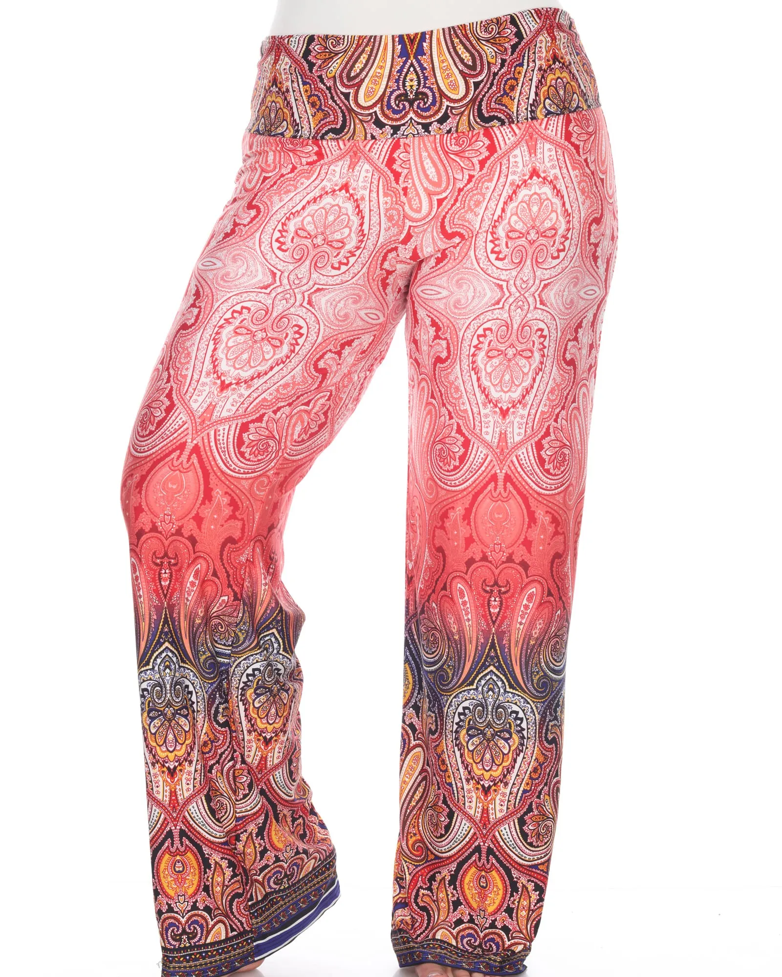 Printed  Palazzo Pants | Red