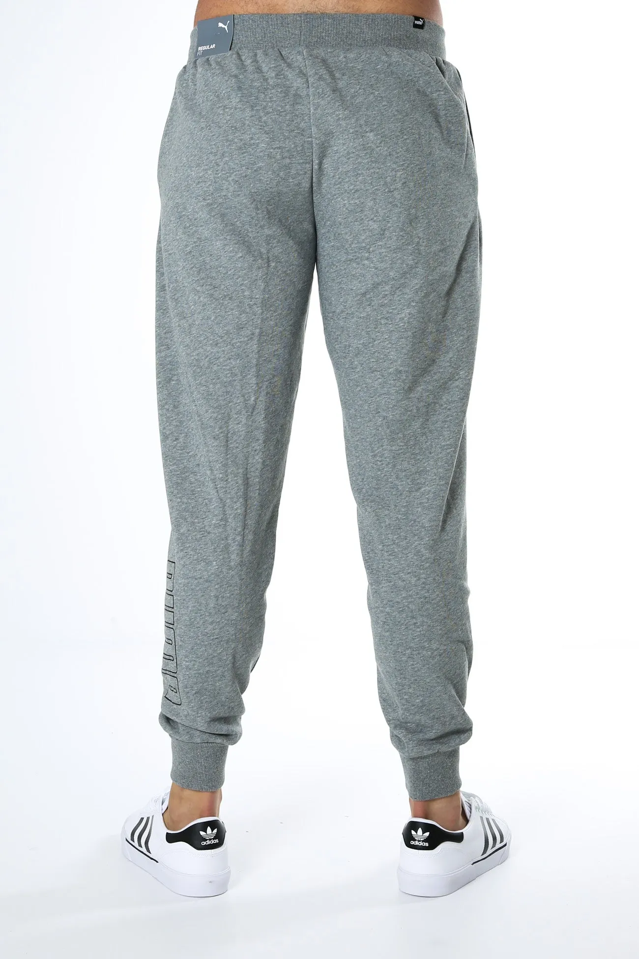 Puma Power Logo Sweat Pants Medium Gray Heather