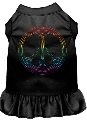 Rhinestone Rainbow Peace Dress Black Xxl (18)