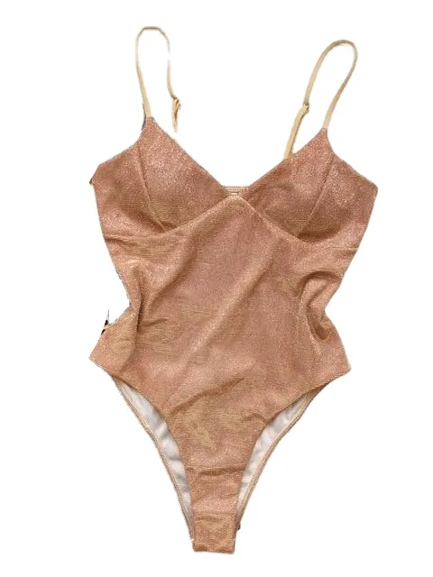 Shiny Sexy Ladies' High Cut Push Up Swimwear One Piece