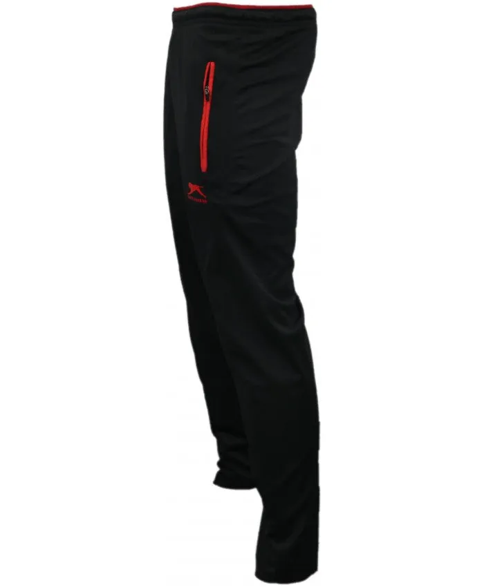 SHIV NARESH Tricot Unisex Track Pants (Black-Red)