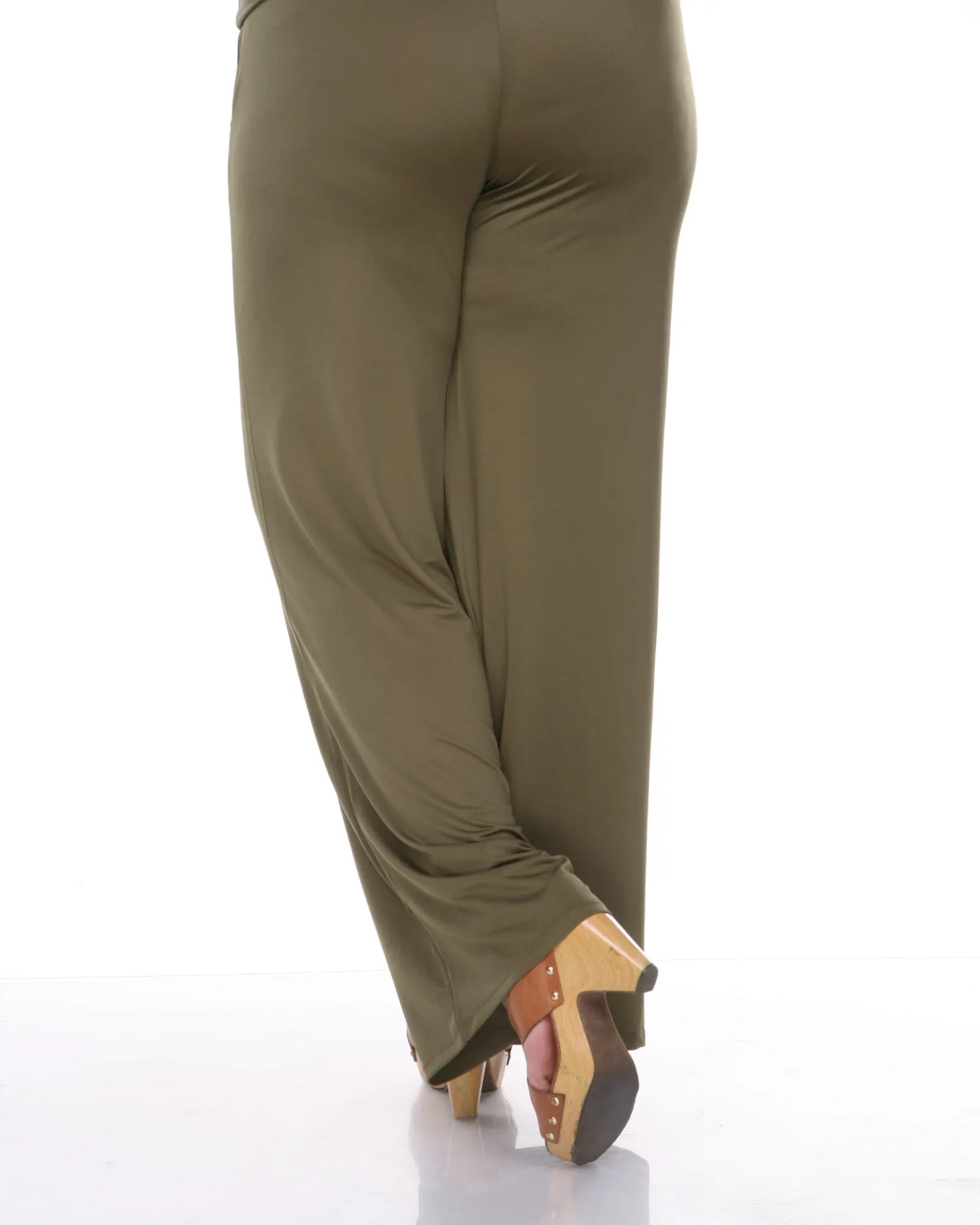 Solid Palazzo Pants | Olive