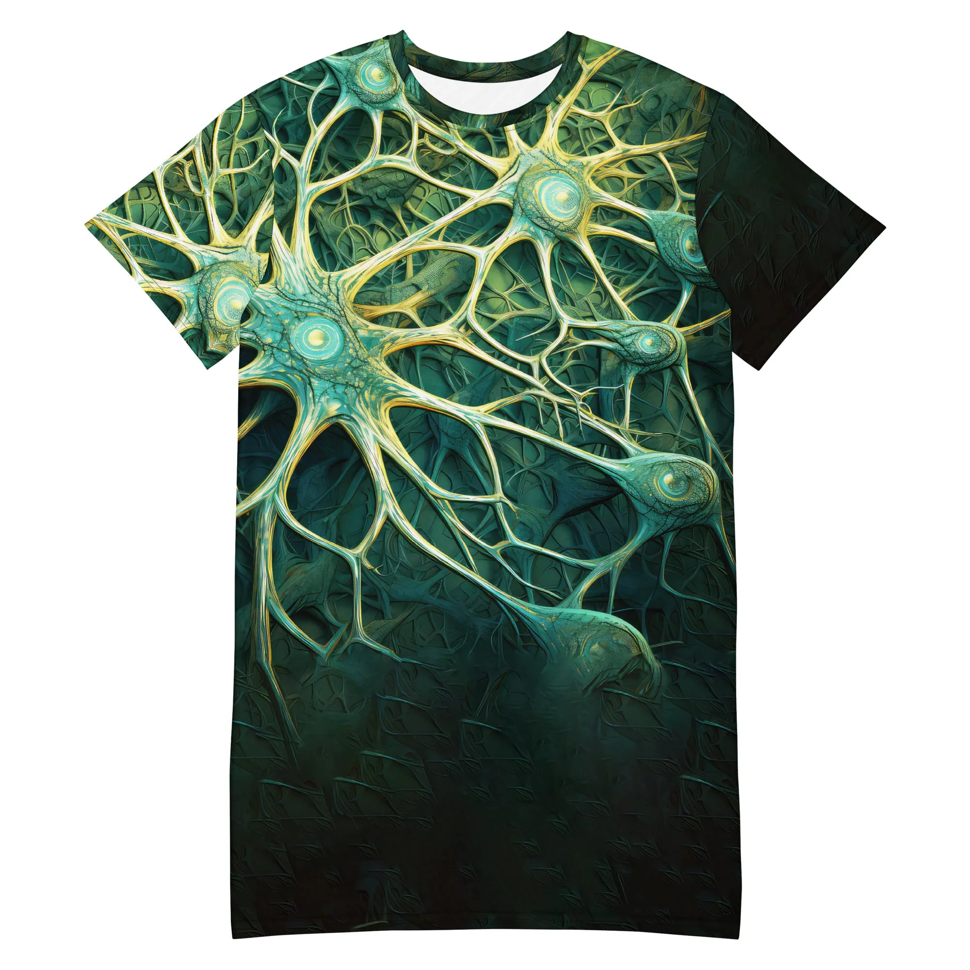 T-Shirt Dress Astrocytes in Green