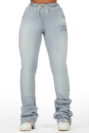 Teora Heather Grey Super Stacked Track Pant