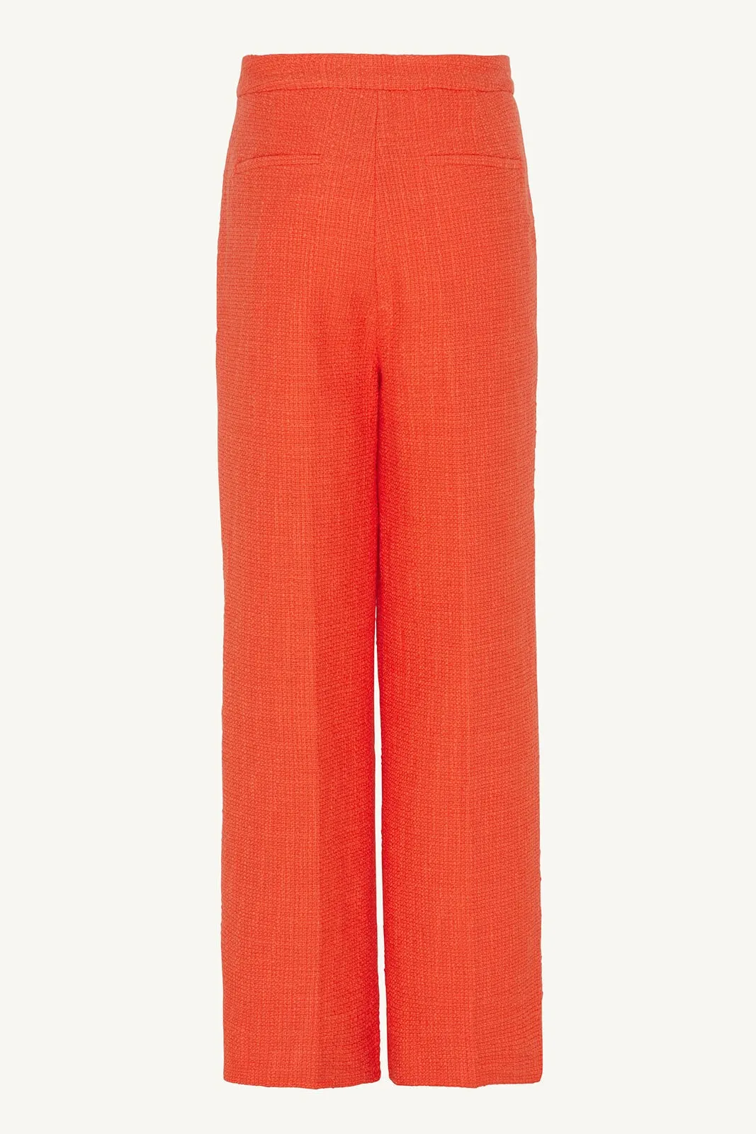 Theya Tweed Wide Leg Pants - Papaya