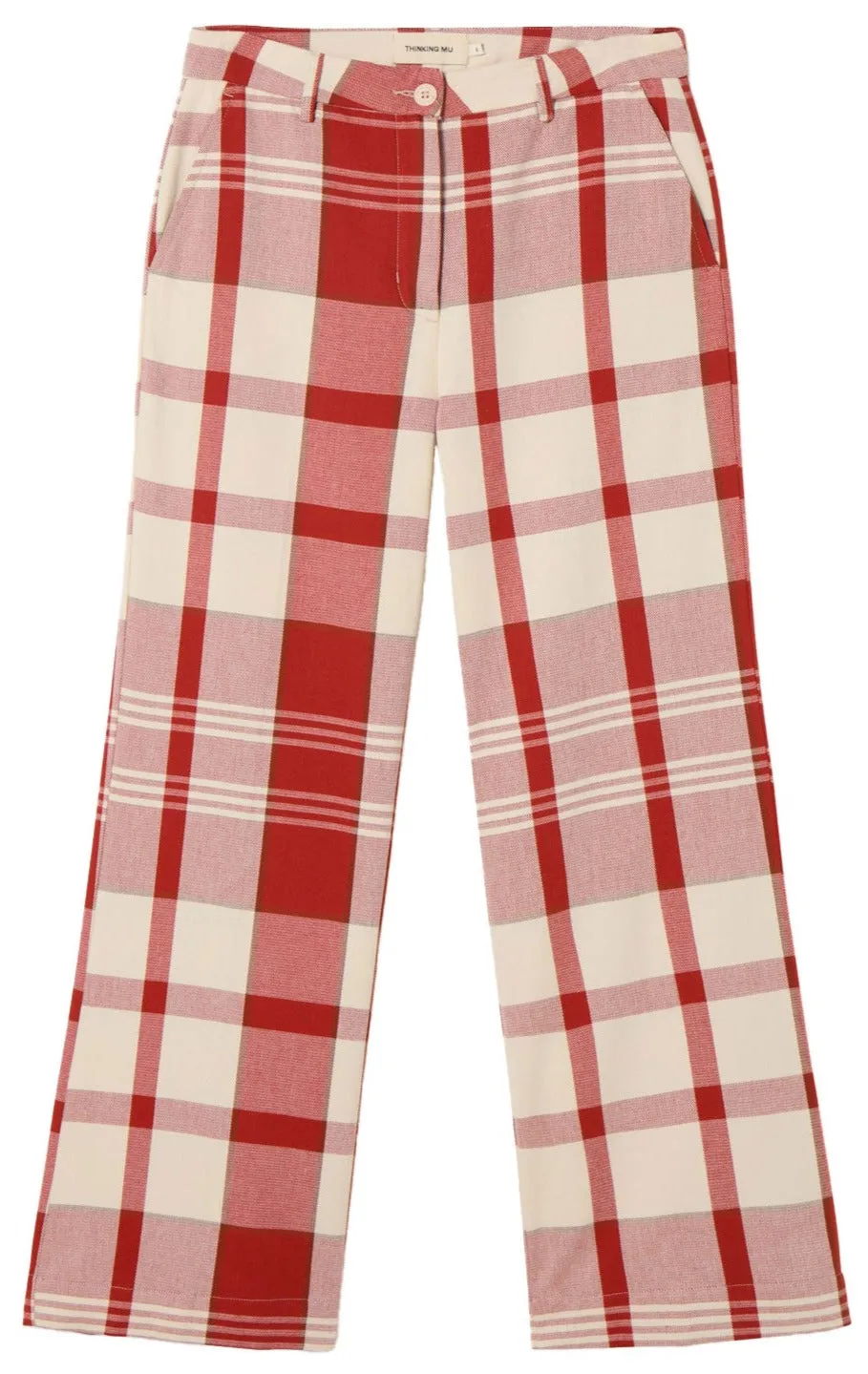 THINKING MU Hermione pants picnic checks women