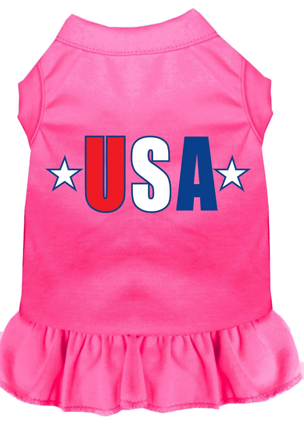 Usa Star Screen Print Dress Black With Bright Pink Xs (8)