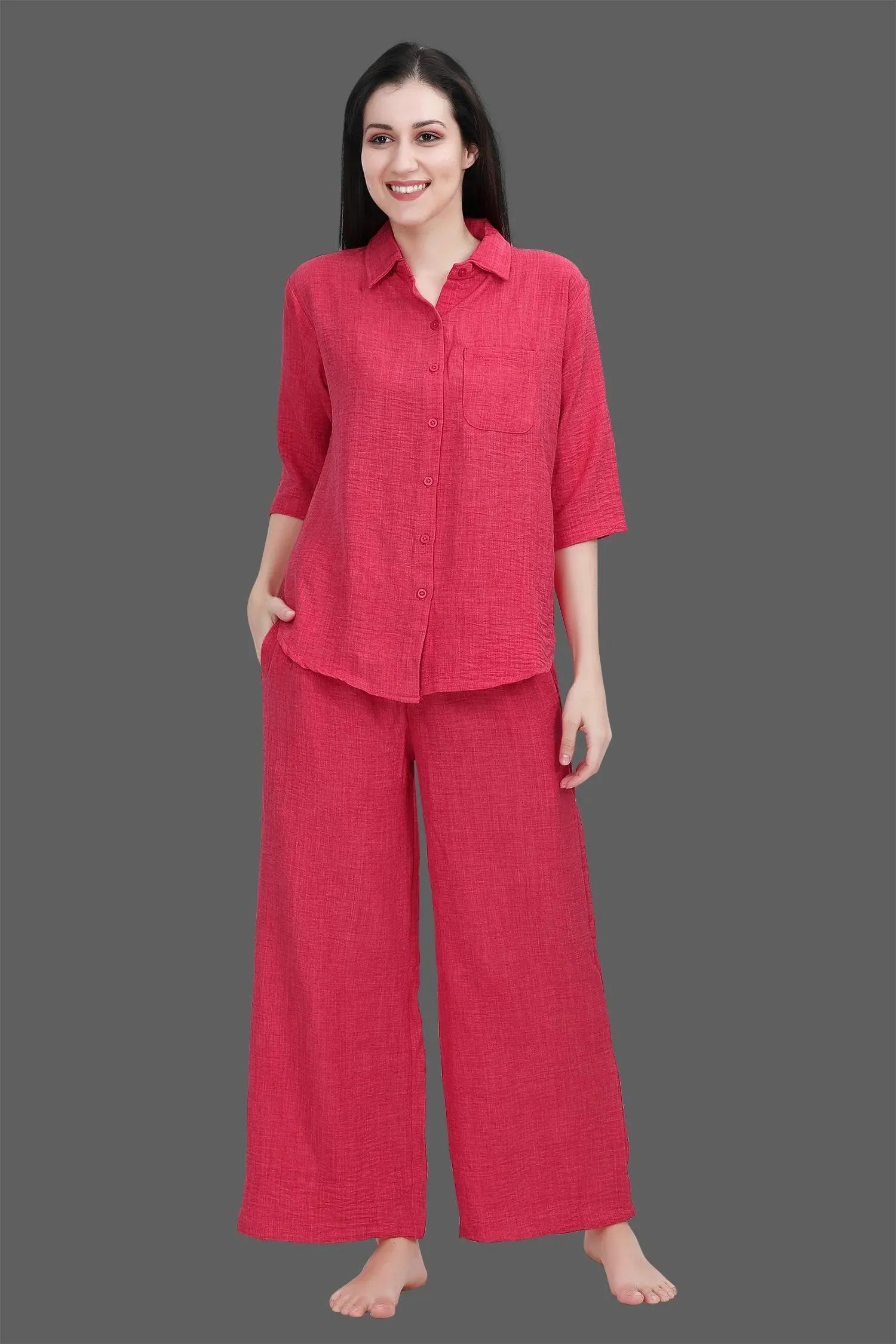 Velure Classic Palazzo Night Suit Set