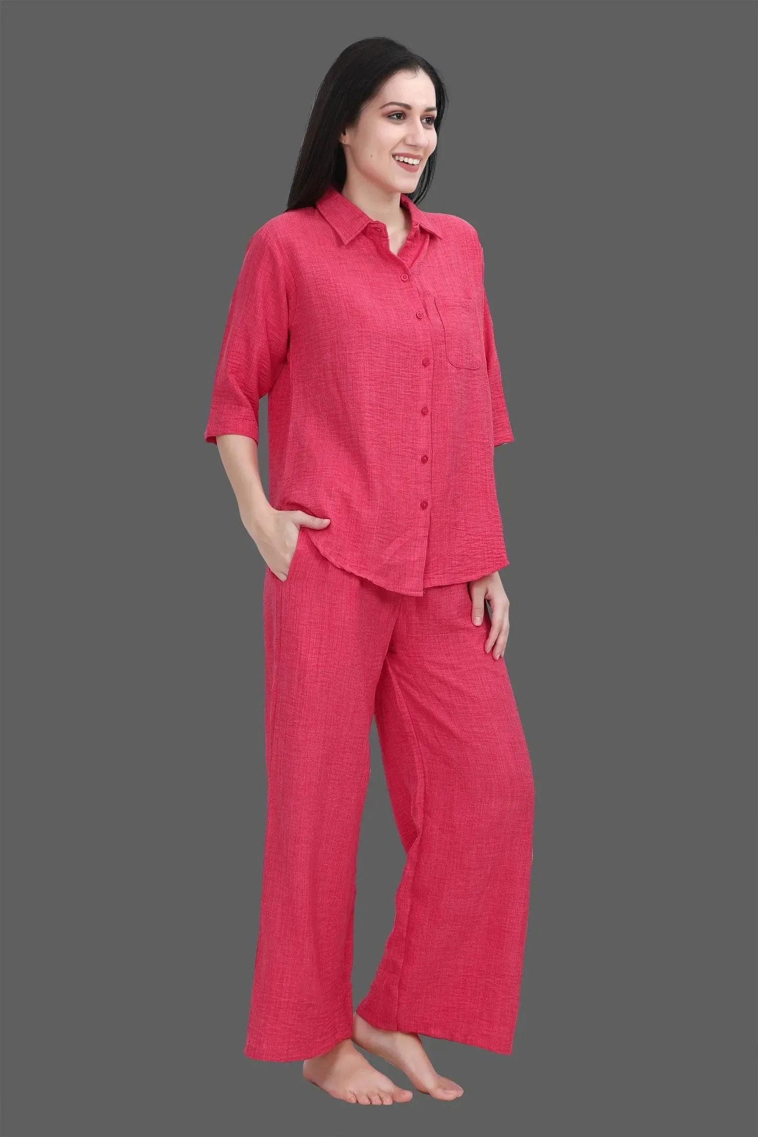 Velure Classic Palazzo Night Suit Set