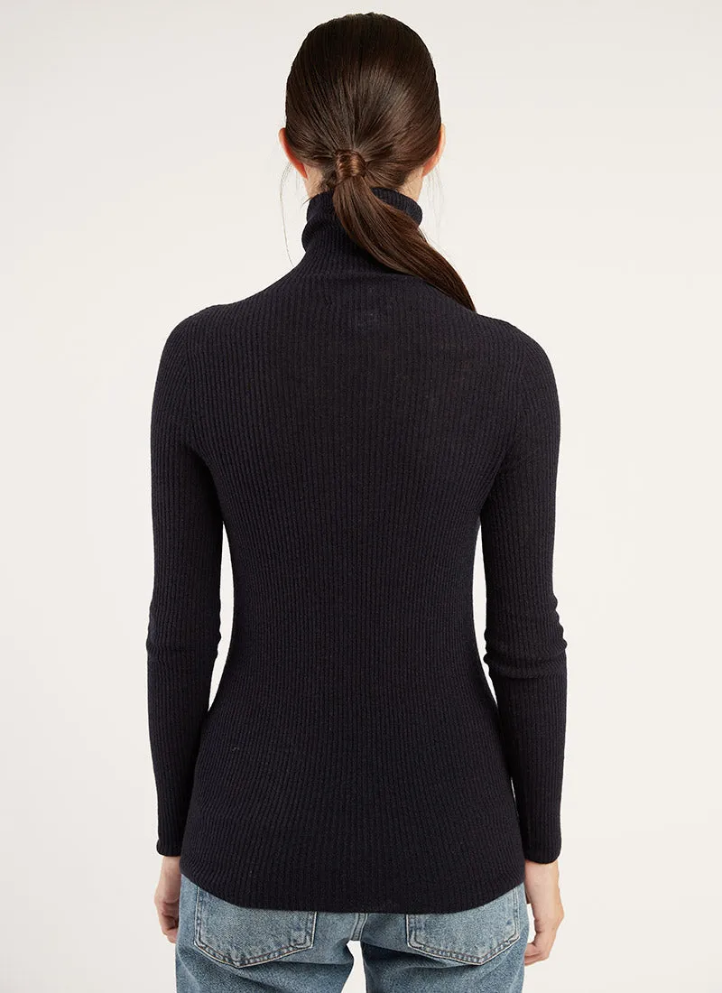 Wool and Cashmere Turtleneck Sweater