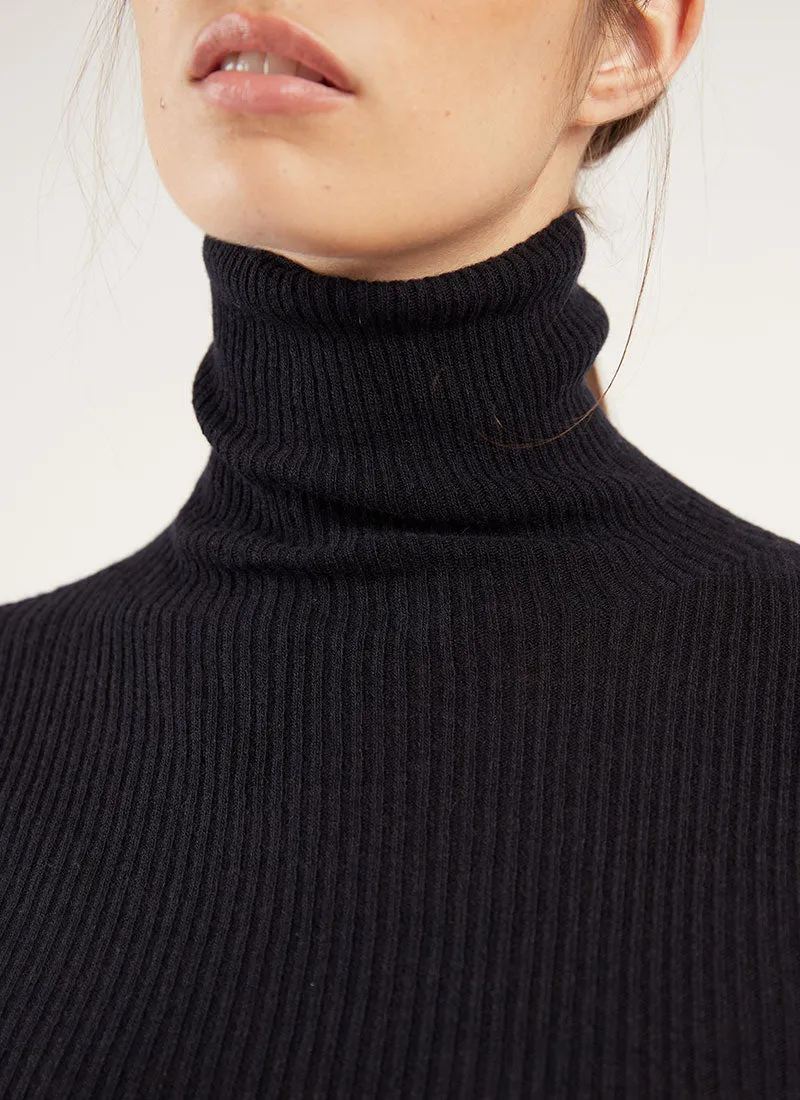 Wool and Cashmere Turtleneck Sweater